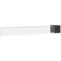 Gabbia per Polli Antracite 800x91x100 cm Acciaio Zincato
