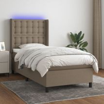 Kalisse - Furniture Limited - Sommier à lattes de lit matelas et led Taupe