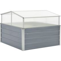 Furniture Limited - Serra 100x100x85 cm in Acciaio Zincato Grigio