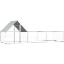 Bonnevie - Chicken Coop,Chicken Cage 6x2x2 m Galvanised Steel VSVS9551413