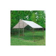 KMS - FoxHunter Chicken Pet Run Cage Walk In Coop Kennel Rabbit Dog Puppy Poultry Hen Animal Hutch House Enclosure Playpen Outdoor Shade Running