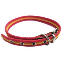 Collier pour chien drapeau d'Espagne en coton 40 cm Offre exclusive