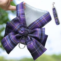 Chien Pyjamas Vêtements Soie Doux Chemise Loungewear Chiot Pyjamas Pour Petits Chats(Gilet Traction Deep Purple Plaid xs)