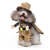 Chien Stand Up Vêtements pour chiens drôles Stand Up Dress Up(Cow-boy m)