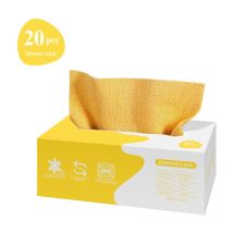 Mikrofaser-Reinigungstuch 20 cm x 20 cm mit Box, große Mikrofaser-Handtücher für Zuhause, wiederverwendbare Mikrofaser-Handtücher für Autos, Gelb