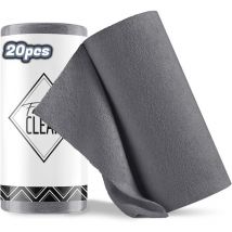 Sevengirl - Paños de limpieza de microfibra - 20 piezas por rollo, paños de microfibra resistentes al desgarro, paños de cocina reutilizables y sin