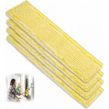 Toolive - Jaune Chiffons de Nettoyage en Microfibre 4 Pièces wv Bonnettes Microfibre Accessoire Mop Remplacement des Tampons pour Karcher Nettoyeur