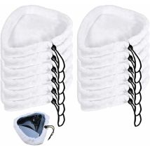 Linghhang - Chiffons Pads Nettoyage,Lot de 12 Tapis Mop à Vapeur Triangulaires Pads de Nettoyage en Microfibre Universel Vadrouilles Lavables avec