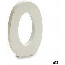 Chiffre en bois white (1.8 x 21 x 17 cm) (12 pièces)