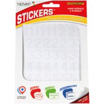 Chiffres autocollants 20mm Blanc NOVADHESIFS - 4370132