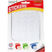 Novap - Chiffres autocollants 30mm Blanc novadhesifs - 4370255