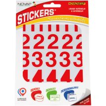 Novap - Chiffres autocollants 30mm Rouge novadhesifs - 4370330