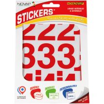 Novap - Chiffres autocollants 50mm Rouge novadhesifs - 4370576
