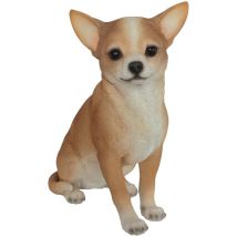 Chihuahua assis en résine 23 cm