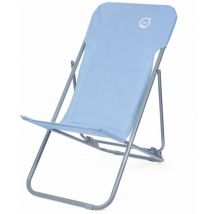 Osun - Chilienne de jardin pliable - 4 positions - O'Sun - Bleu - Dimensions : 96 x 55 x 98 cm
