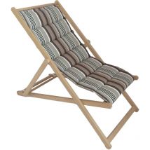 Jardin Prive - Chilienne en hêtre et tissu matelassée Amsterdam