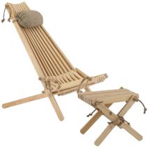 Ecofurn - Chilienne scandinave avec repose-pieds Mélèze
