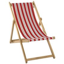Lona - Chilienne transat enfant bois d'eucalyptus tissu 100% coton Elvas