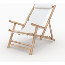Chilienne en bambou et toile blanche - VADELLA