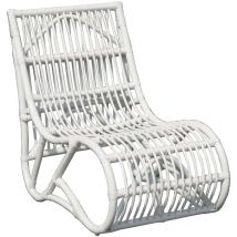 Chillvert - Sessel Aus Natur-rattan Parma 61x94x85 Cm Weiß Ohne Armlehnen