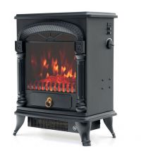 Kekai - Chimenea Eléctrica de Suelo 1950W Arizona 37x23x51 cm con Simulación de Fuego Negra para Interior