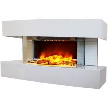 Chimenea eléctrica blanca 2000w - lounge medium blanc Chemin'arte