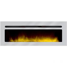 Chemin'arte - Chimenea eléctrica empotrada 150cm acero inoxidable - 149