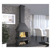 Fm Biomasa - Chimenea Leña fm Modelo C-200 Interior Vermiculita.