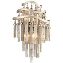 Hudson Valley Lighting - Chimera Applique Murale À 2 Lumières Feuille D'Argent, Verre