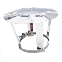 Pepte - Chimney Cap Rain Pot Cover 100-130mm Adjustable Stainless Steel