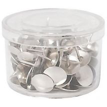 SYSFIX chinchetas niqueladas n2 cajita caja 25 , Cajita con 25 chinchetas niqueladas con punta de 8mm.