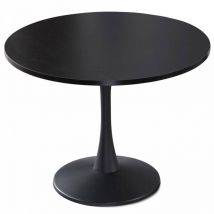 Compralo - Chine Table à manger ronde en mdf et en métal de style Tuhl noir Fabricants
