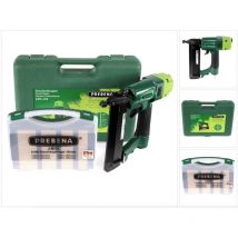 Prebena - Chiodatrice pneumatica 2XR-J50 con valigetta di trasporto + j-box 8.000 chiodi svasati/bradini