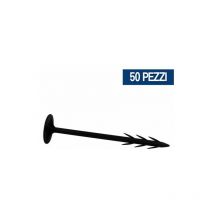 Chiodo picchetto cm 20 plastica per fissaggio teli pacciamatura 37623V 50 pezzi