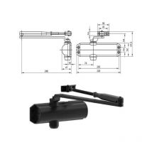 Chiudiporta Aerodinamico Nero Dc120-0 Mab