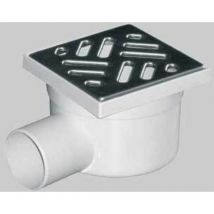 Odem - chiusino con scarico laterale griglia inox cm 15x15 - scarico ø mm 50