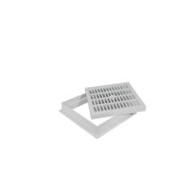 Chiusino Pozzetto Plastica Telaio E Coperchio Griglia Pvc Raccolta Acqua 25x25cm