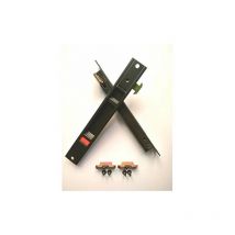 Chiusura finestra scorrevole rettangolare nera con viti (confezione da 2 unità)