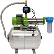 CHM - GmbH Hauswasserwerk 100 Liter Edelstahl 2,1 Kw Gartenpumpe 7,8 Bar 10.000 L/h