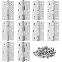 10 Pièces charniere porte, Charniere inox,Charnière invisible,Porte placard/Petites portes / Tiroirs / Fenêtres / Pianos / Coffret à bijoux armoires