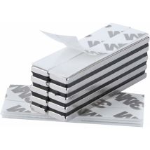 Choyclit - 10 pièces rectangle aimants néodyme 60 x 10 x 3 mm, Aimants avec film adhésif autocollant Extra haute adhérence pour diy, cuisine, sous