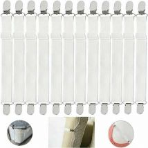 Choyclit - 12 Tendeur élastique,Tendeur De Drap,Clip De Matelas Élastique,Tendeur Drap Housse Élastique,Clip de drap réglable pour draps housses de