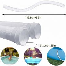 2 Pcs Tuyau de Rechange pour Piscine Hors Sol Tuyau de Piscine pour Piscines pour Piscine Hors Terre Tuyau de Remplacement de Pompe de Filtre de