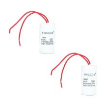 Choyclit - 2Pcs CBB60 ac 450V Condensateur de Fonctionnement du Moteur de Cylindre conducteur 2 FilsCBB60【10UF】