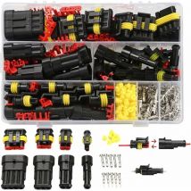 352 Pièces Imperméable à l'eau Connecteur,Connecteur étanche électrique Prise Mâle et Femelle, Connecteur de Câble Électrique 1/2/3/4 Broches, Adapté