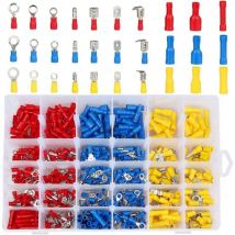 480pcs Cosse Electriques,Cosses Electriques pour Voiture,Connecteur Electrique,Assortiment Connecteurs Isoées sertissage - Choyclit