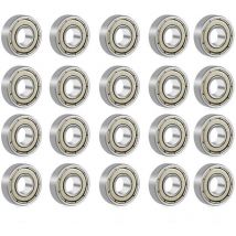 608 zz Roulement à Billes Métal Double Blindage Roulement Skate pour Roller, Skateboard, Longboard, Waveboard 8x22x7 mm 20Pcs - Choyclit