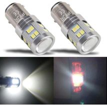 Ampoule led 1157 P21/5W Bay15d Feu de Stop 12V/24V Lumière Blanche 6000K Lot de 2 Économie d'Énergie - Choyclit
