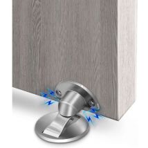 Choyclit - Butée de porte magnétique,butée de porte magnétique invisible en acier inoxydable,butée de porte magnétique très résistante avec butée de