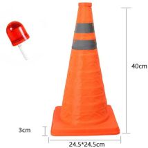 Choyclit - Cône de signalisation Pliable avec lumière led, polyvalents avec cercles réfléchissants pour le stationnement routier, la pratique de la
